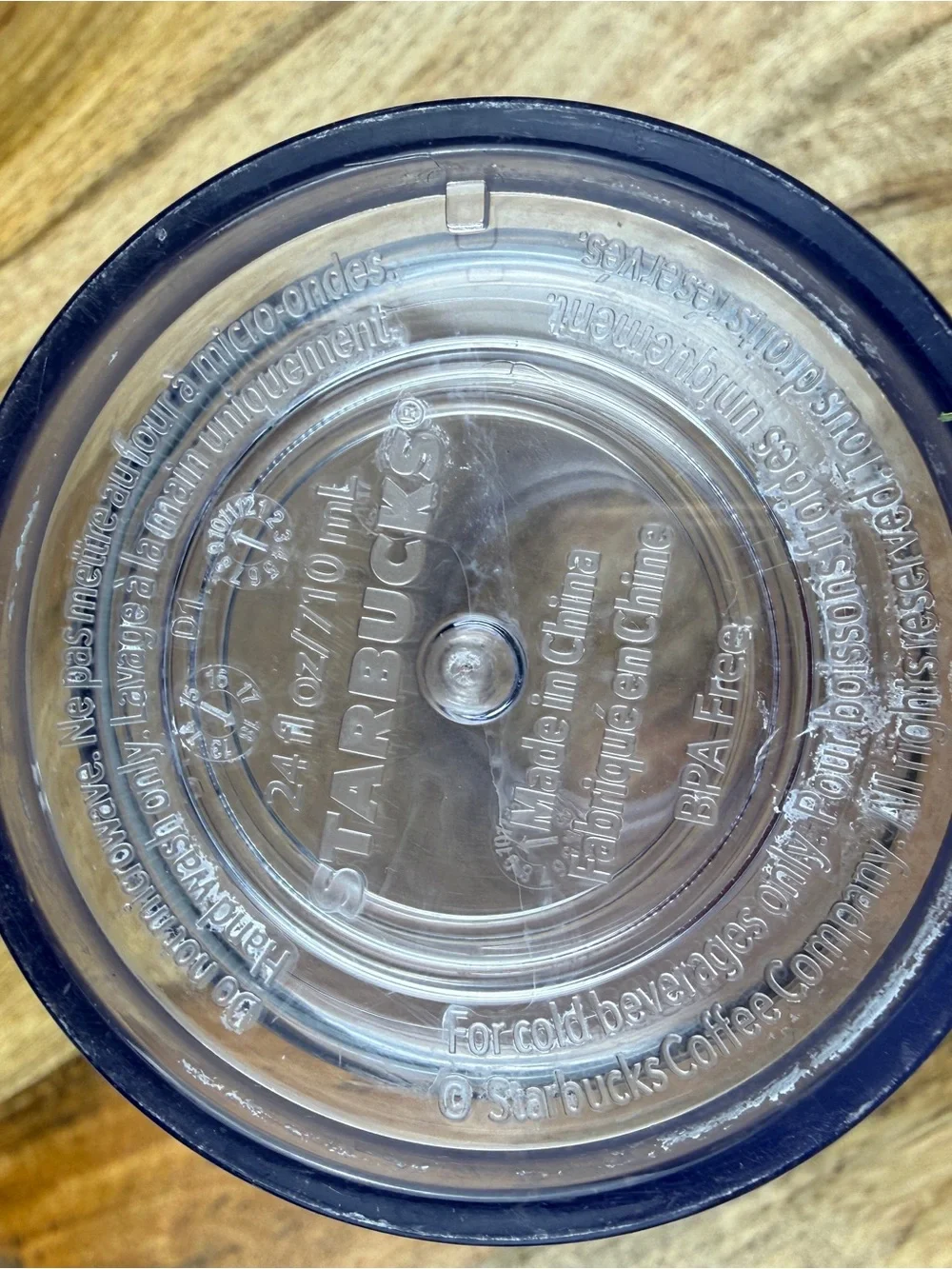 Starbucks Venti Clear Acrylic Cold Cup 24oz No Straw